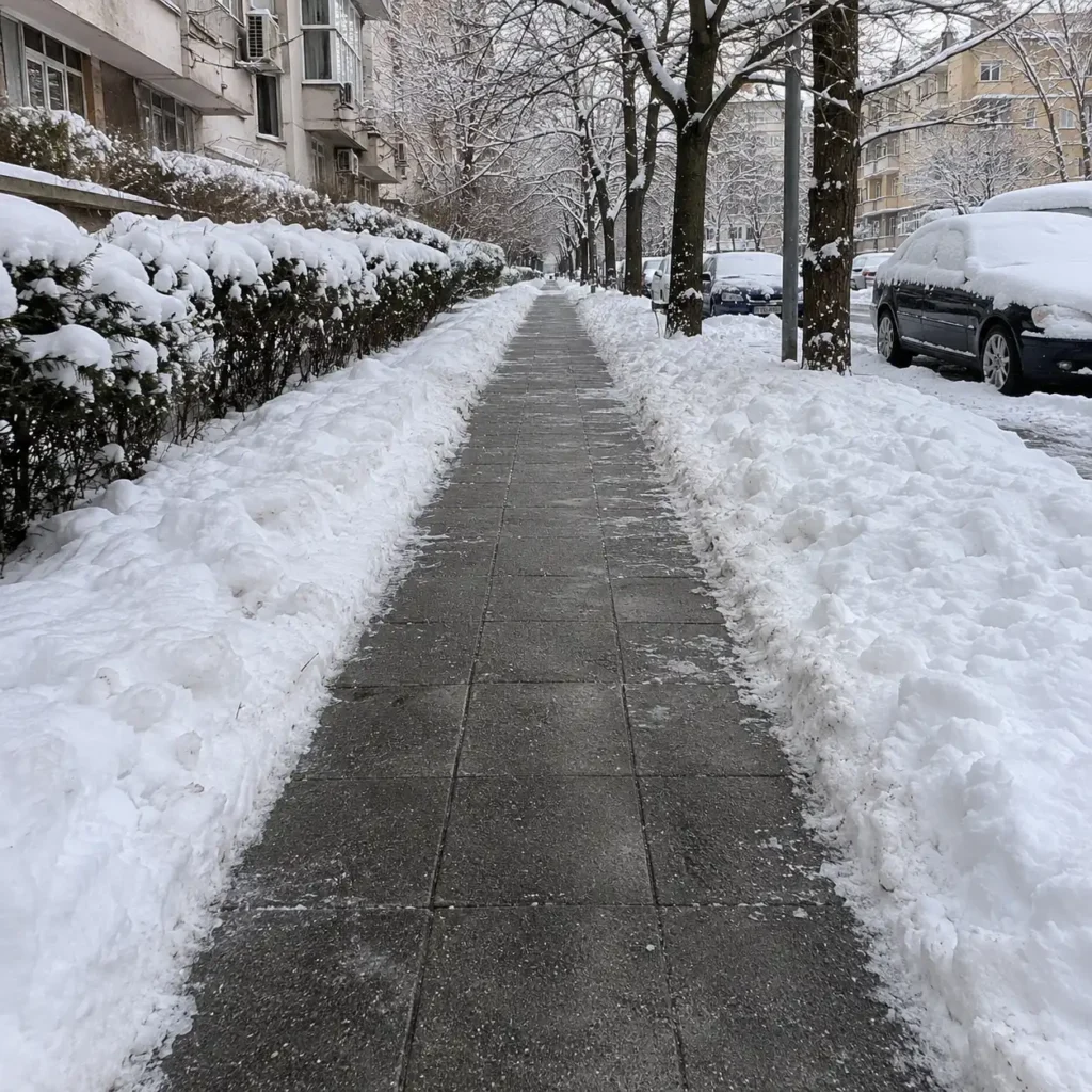 снегопочистване София - тротоари пред имота